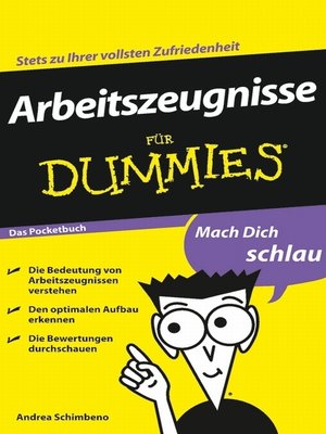 cover image of Arbeitszeugnisse fÃ¼r Dummies Das Pocketbuch